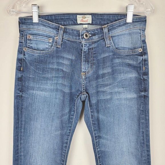 Fossil Vintage Indigo Blue Stretch Low Rise Boot Cut Jeans Women's Size 28 - Picture 3 of 12